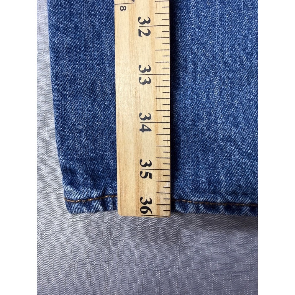 Levis 501 Original Fit Jeans Mens 36x36 Blue Denim Straight Leg Button Fly - Picture 6 of 10